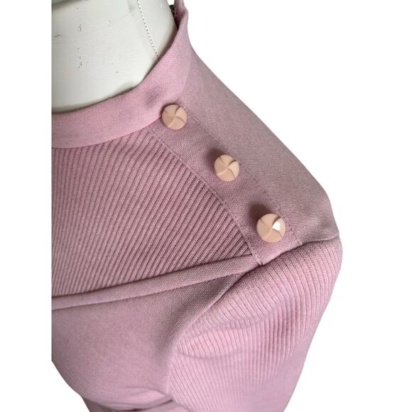 Vintage Leslie Fay 70s 80s Mauve Purple Belted Sheath Wool? Midi Dress size 12 P - Picture 11 of 11